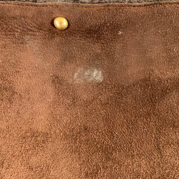 YVES SAINT LAURENT Brown Shearling Leather Shoulder Handbag - Picture 11 of 11